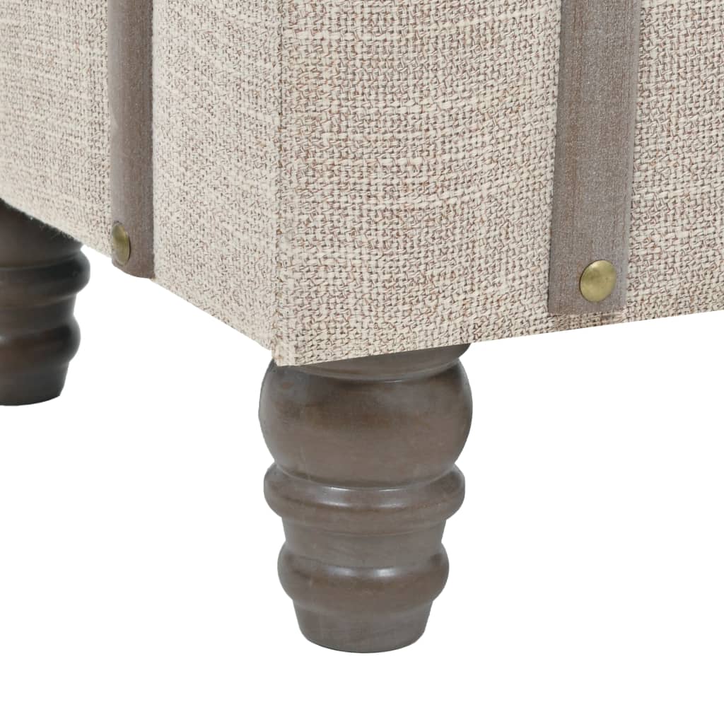 Aufbewahrungsbank-Set 3-tlg. Massivholz und Stahl 112x37x45 cm – Bild 10